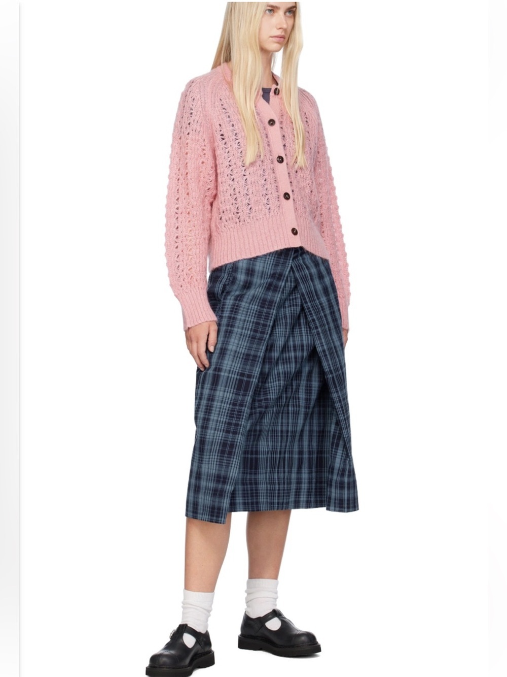 YMC Blue‎ & Indigo George Midi Skirt Size M